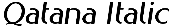 Qatana Italic Font