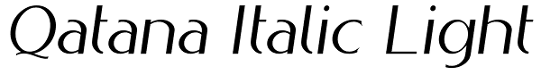 Qatana Italic Light Font