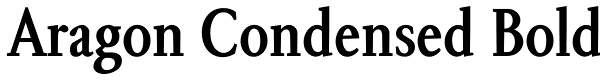 Aragon Condensed Bold Font