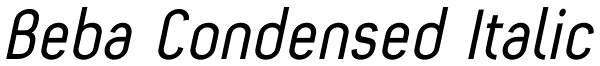 Beba Condensed Italic Font