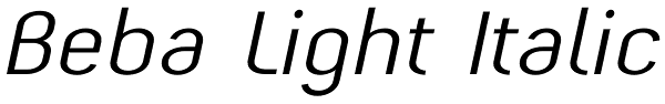 Beba Light Italic Font