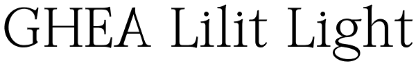 GHEA Lilit Light Font