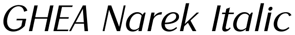 GHEA Narek Italic Font