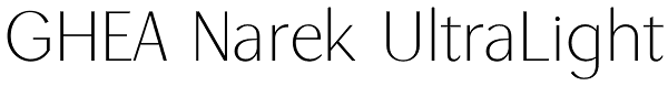 GHEA Narek UltraLight Font