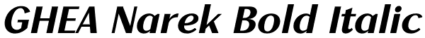 GHEA Narek Bold Italic Font