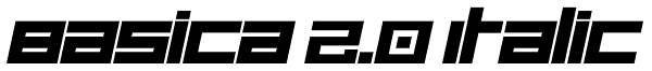 Basica 2.0 Italic Font