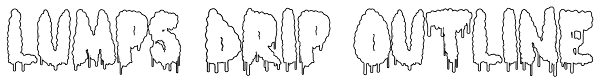 Lumps Drip Outline Font