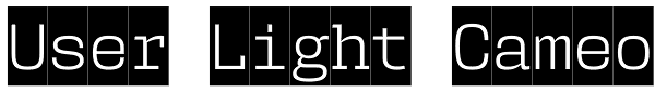 User Light Cameo Font