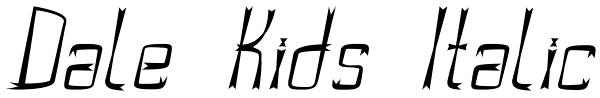 Dale Kids Italic Font