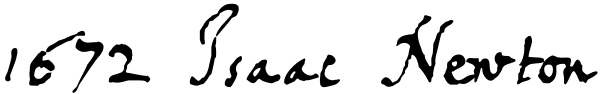 1672 Isaac Newton Font