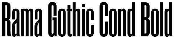 Rama Gothic Cond Bold Font