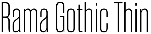 Rama Gothic Thin Font