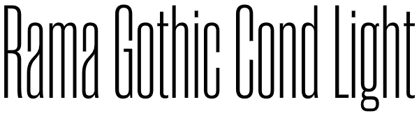 Rama Gothic Cond Light Font