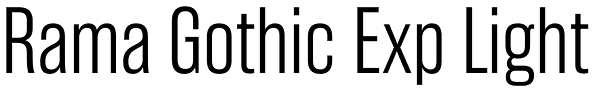 Rama Gothic Exp Light Font