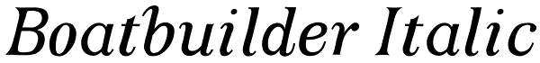 Boatbuilder Italic Font