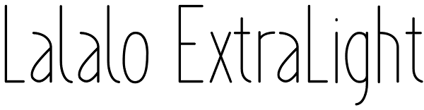 Lalalo ExtraLight Font