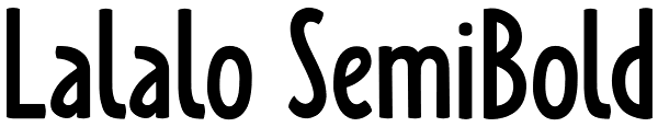 Lalalo SemiBold Font