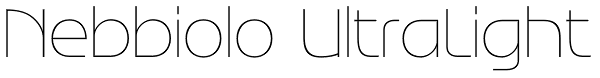 Nebbiolo UltraLight Font