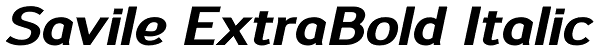 Savile ExtraBold Italic Font