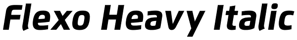 Flexo Heavy Italic Font