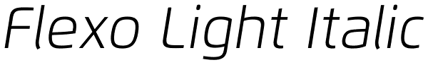 Flexo Light Italic Font