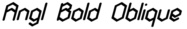 Angl Bold Oblique Font