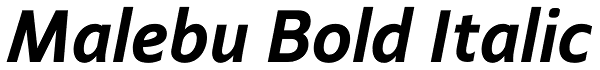 Malebu Bold Italic Font