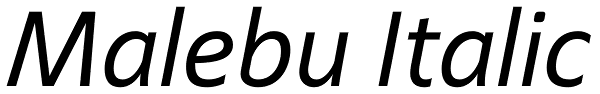 Malebu Italic Font