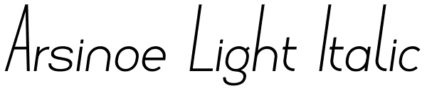 Arsinoe Light Italic Font