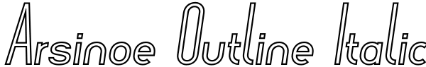 Arsinoe Outline Italic Font