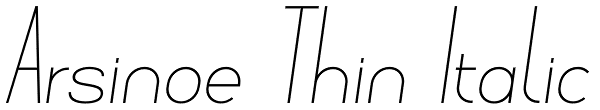 Arsinoe Thin Italic Font