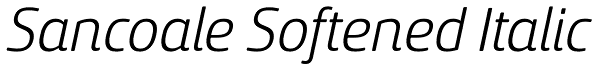 Sancoale Softened Italic Font