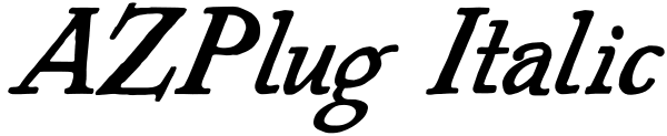 AZPlug Italic Font