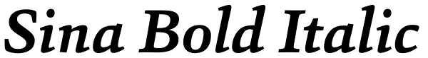 Sina Bold Italic Font