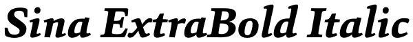 Sina ExtraBold Italic Font