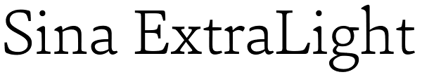 Sina ExtraLight Font