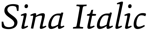 Sina Italic Font