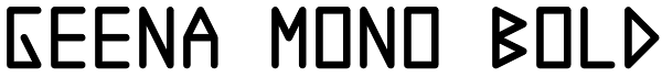 Geena Mono Bold Font