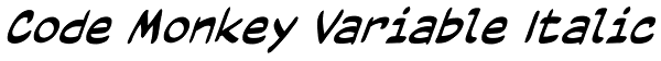 Code Monkey Variable Italic Font