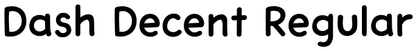 Dash Decent Regular Font