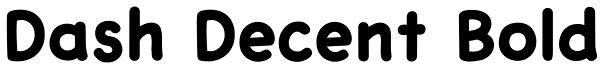 Dash Decent Bold Font