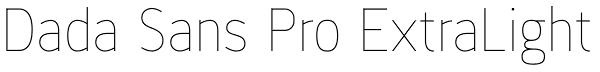 Dada Sans Pro ExtraLight Font