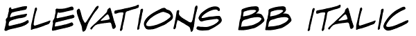 Elevations BB Italic Font