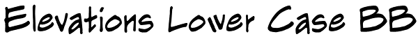 Elevations Lower Case BB Font