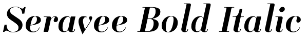 Seravee Bold Italic Font