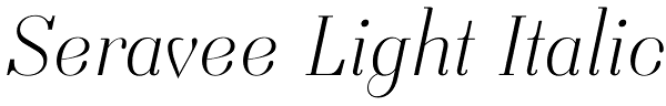 Seravee Light Italic Font