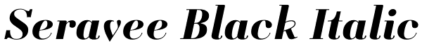 Seravee Black Italic Font