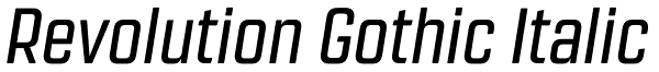 Revolution Gothic Italic Font