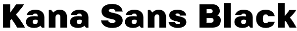 Kana Sans Black Font