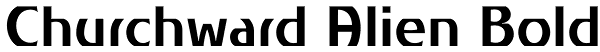 Churchward Alien Bold Font